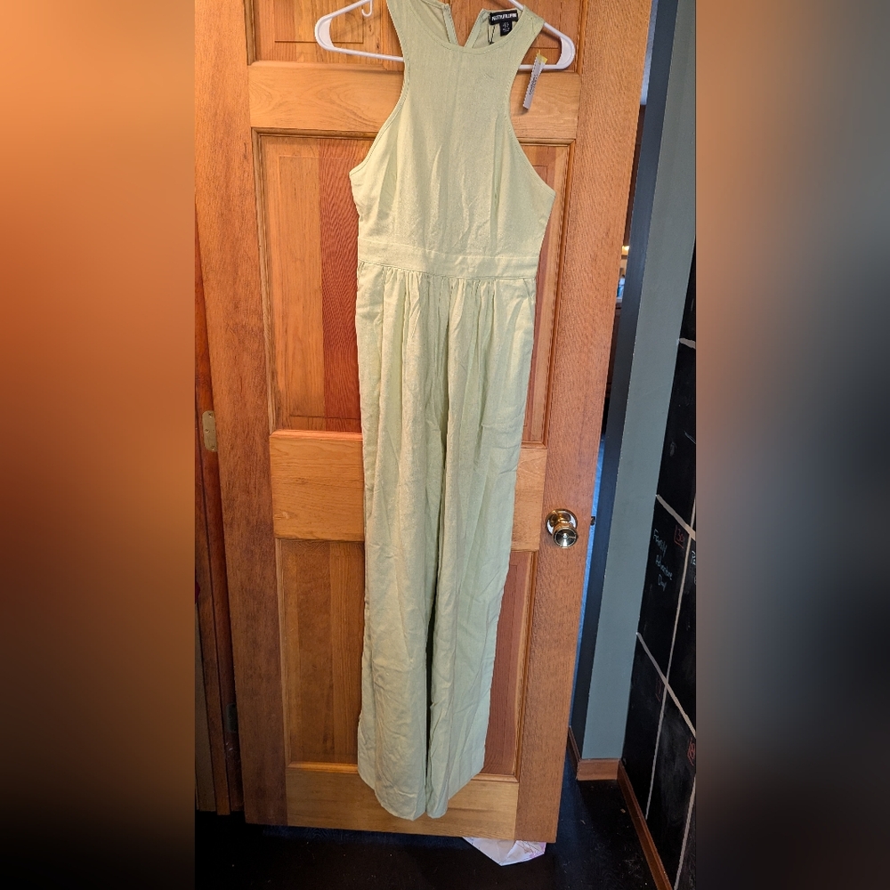 PrettyLittleThing Light Green Jumpsuit